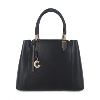 Bolso Satchel con Detalle Dorado