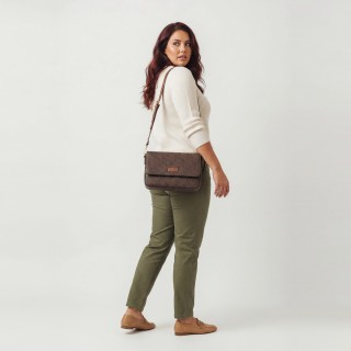 Bolso Shopper Mixto Rafia y Piel