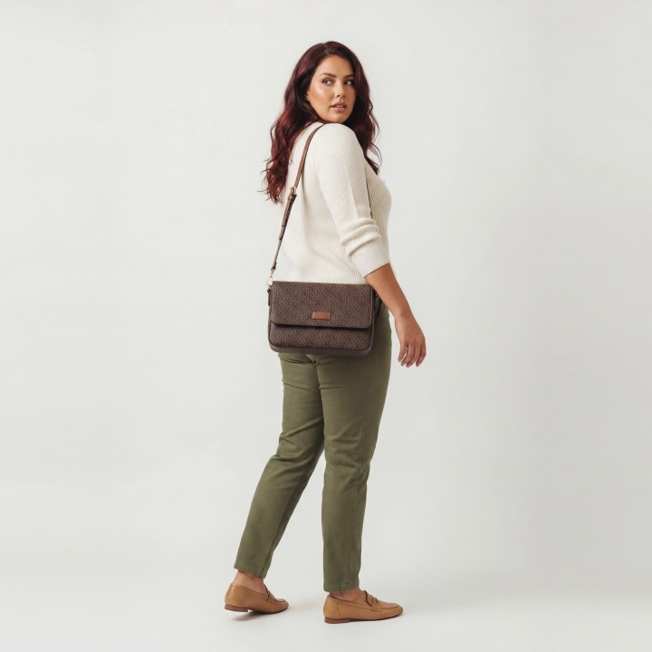 Bolso Shopper Mixto Rafia y Piel