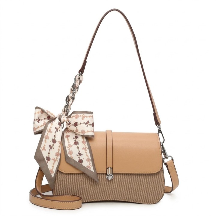 Bolso Mini Cubo con Foulard Multicolor
