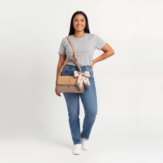 Bolso Mini Cubo con Foulard Multicolor