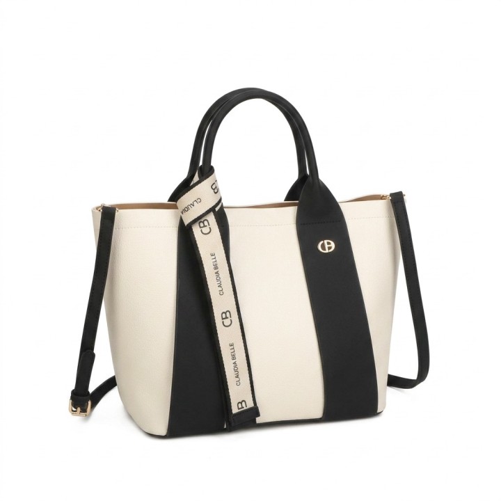 Bolso Baguette Bicolor con Foulard CB