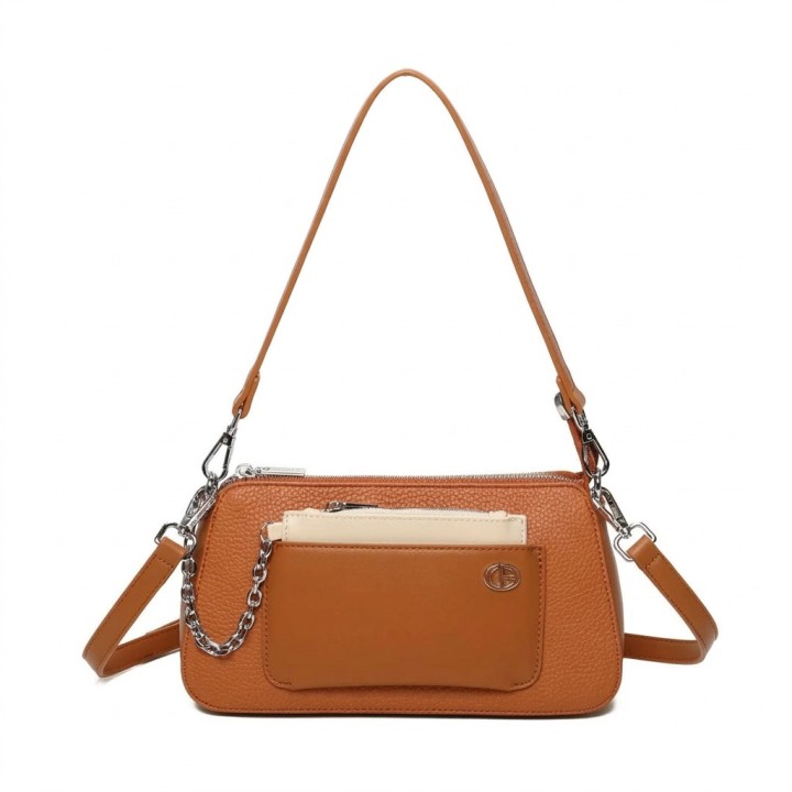 Bolso Shopper Rafia y Piel Blanco