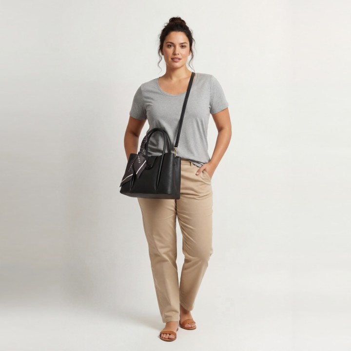 Bolso Shopper con Cierre Central