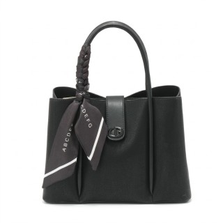 Bolso Shopper Lona con Cadenas Doradas