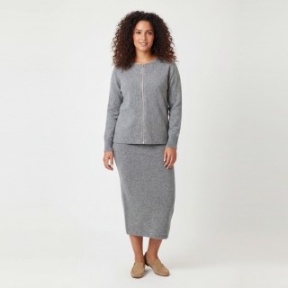Conjunto Punto Mujer Jersey con Cremallera + Falda