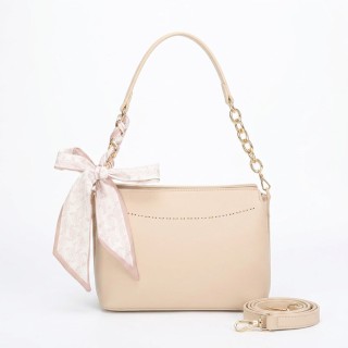 Bolso Baguette Bicolor Camel