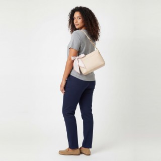 Bolso Baguette Bicolor Camel