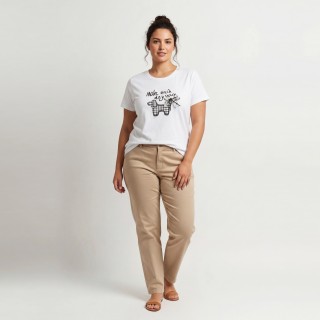 Camiseta Mujer Algodón Elástico