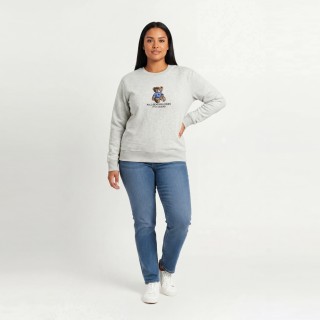 Sudadera Mujer Bordado Osito Preppy
