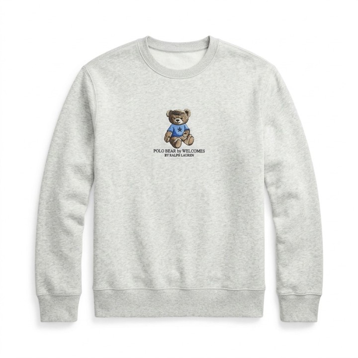 Sudadera Mujer Bordado Osito Preppy