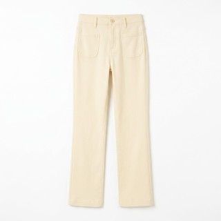 Pantalón Palazzo Mujer Crema/Vainilla Bolsillos
