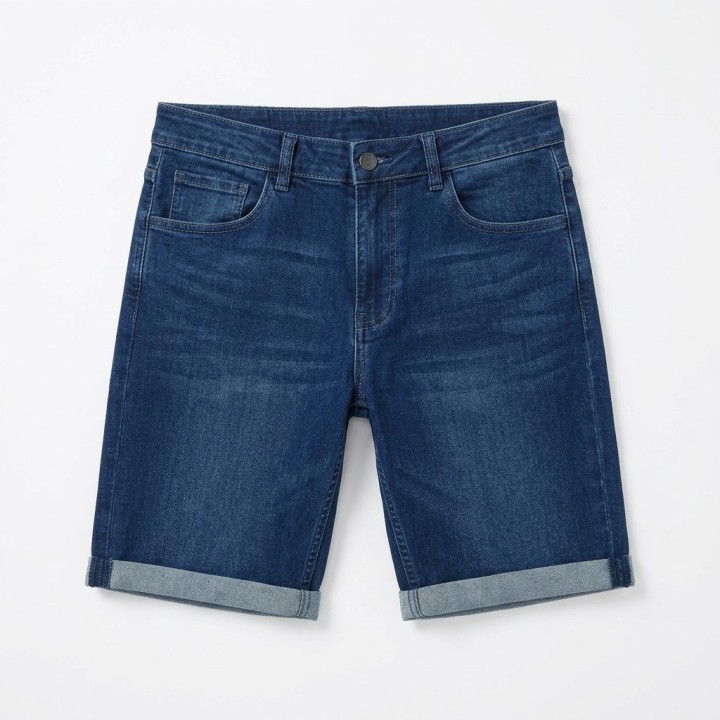 Bermuda Vaquera Hombre Azul Oscuro