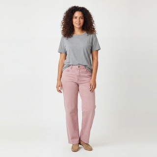Jeans Wide Leg Mujer Rosa Palo