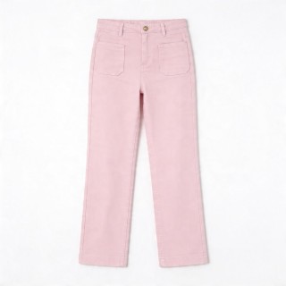 Pantalón Palazzo Mujer Rosa Palo Bolsillos