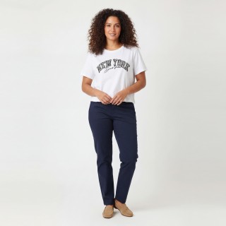 Camiseta Mujer "New York" Crop Estampada