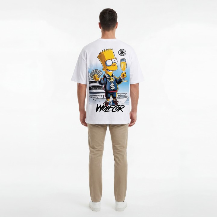 Camiseta Hombre Oversize "Pink Panther Lucky"