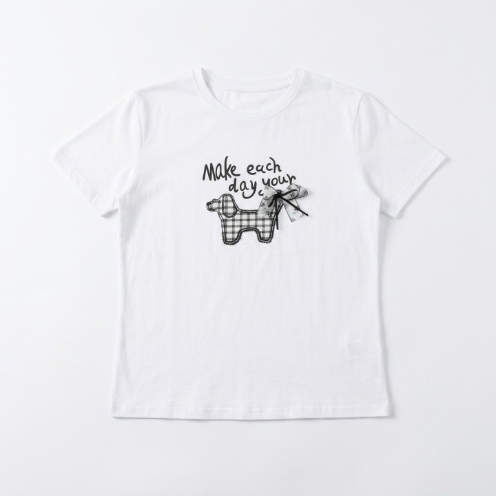 Camiseta Mujer Unicornio Bordado Crop
