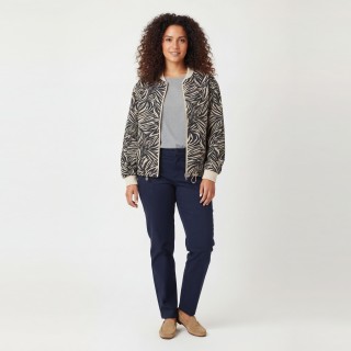 Cazadora Mujer Estampado Cebra Bomber