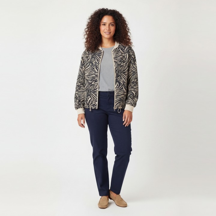 Cazadora Mujer Estampado Cebra Bomber