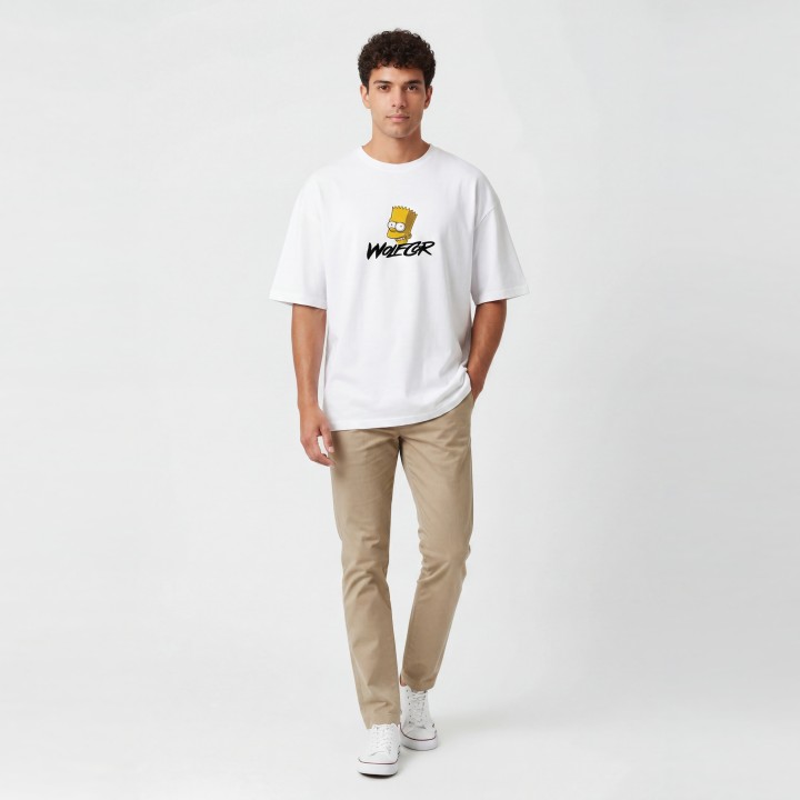 Camiseta Hombre Oversize "Bart Simpson"