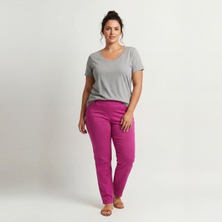 Pantalón Mujer Elástico Algodón Colores