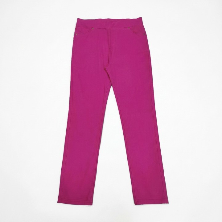 Pantalón Mujer Elástico Algodón Colores