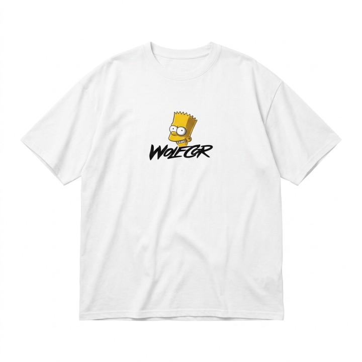 Camiseta Hombre Oversize "Bart Simpson"