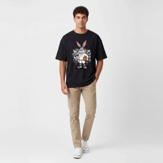 Camiseta Hombre Oversize "Bugs Bunny Basketball"