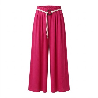 Pantalón Palazzo Mujer Fluido con Cinturón