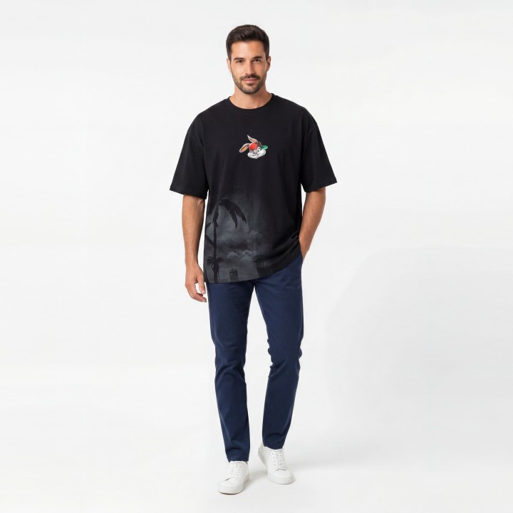 Camiseta Hombre Oversize "Bugs Bunny Sport"