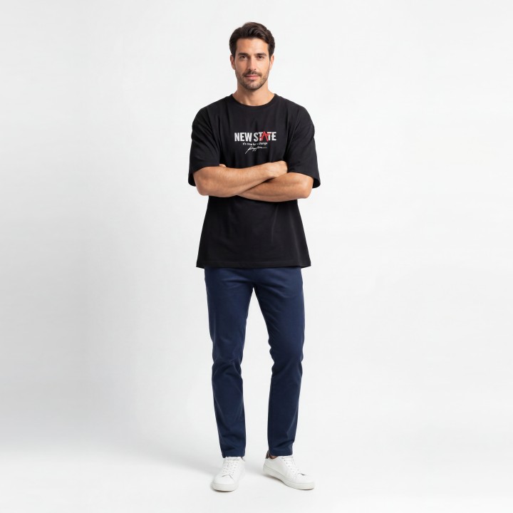 Camiseta Hombre Oversize "New State"