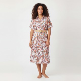 Vestido Largo Mujer Estampado Paisley