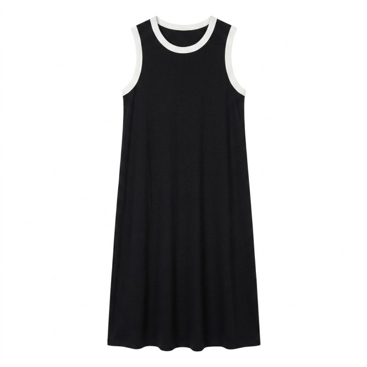 Vestido Largo Mujer Sin Mangas Multicolor