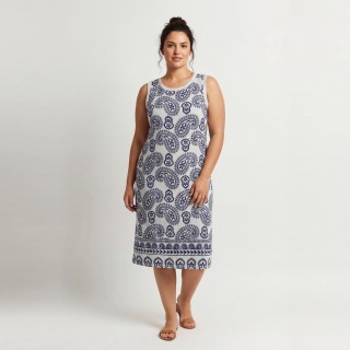 Vestido Largo Mujer Sin Mangas Estampado Flores