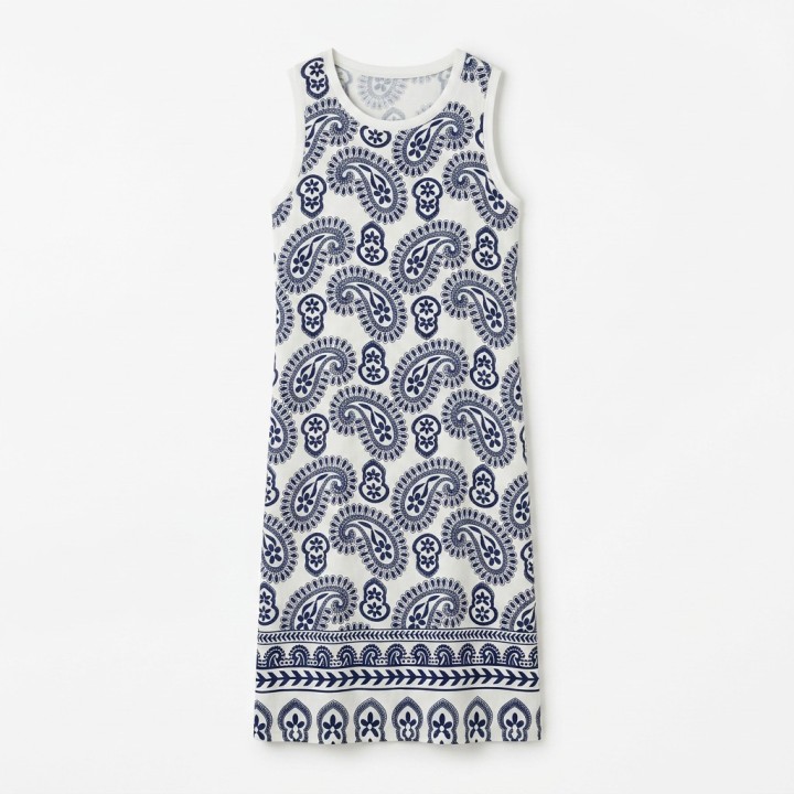 Vestido Largo Mujer Sin Mangas Estampado Flores