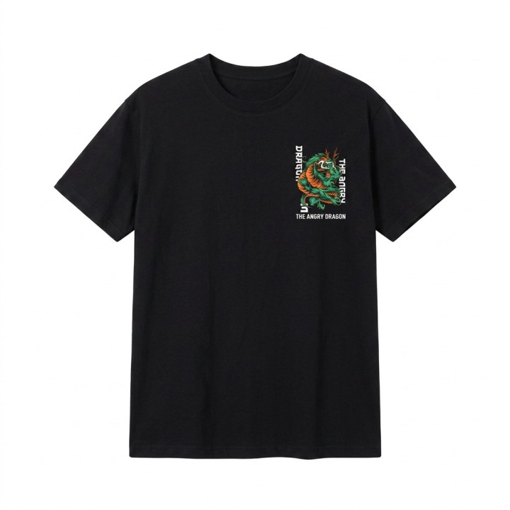 Camiseta Hombre Estampado Dragón Oriental The Angry Dragon