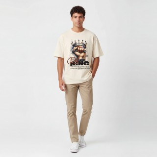 Camiseta Hombre Oversize King Corona Estampada