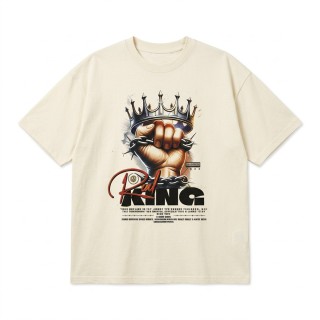 Camiseta Hombre Oversize King Corona Estampada