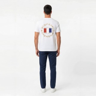 Camiseta Hombre Never Stop Exploring Bandera Francia