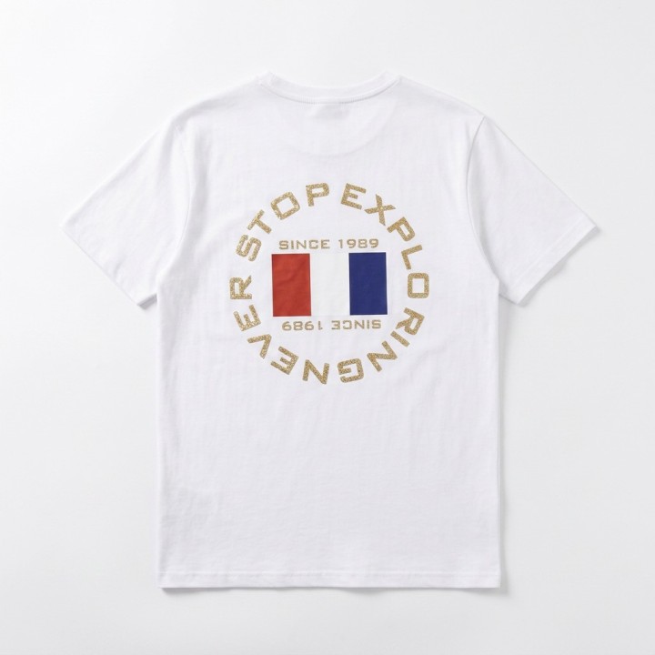 Camiseta Hombre Never Stop Exploring Bandera Francia