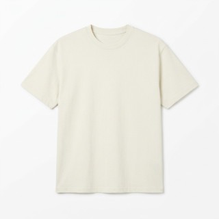 Camiseta Hombre Básica Lisa Beige Premium