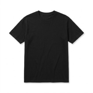 Camiseta Hombre Básica Lisa Negro Premium