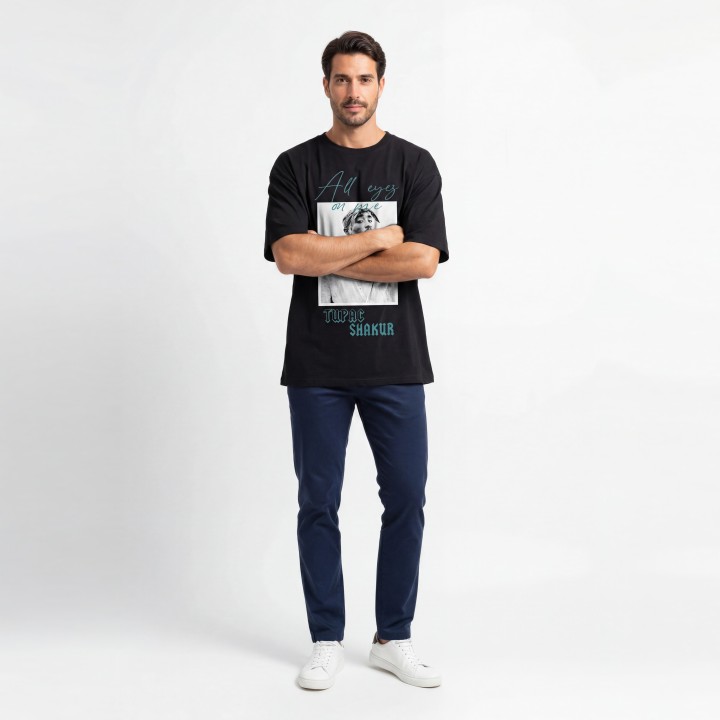Camiseta Hombre Oversize Tupac All Eyes on Me