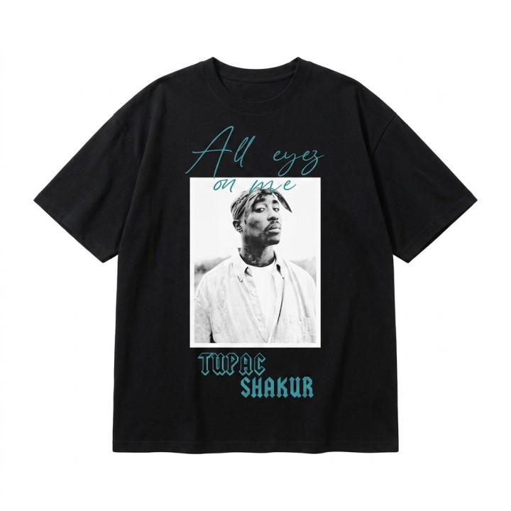 Camiseta Hombre Oversize Tupac All Eyes on Me