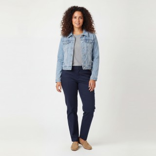 Cazadora Vaquera Crop Mujer Lavado Claro