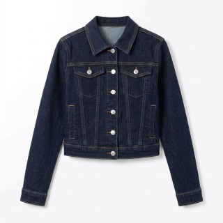 Chaqueta Vaquera Clásica Mujer Azul Marino Premium