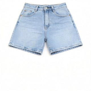 Shorts Vaqueros Mujer Cintura Alta Azul Claro
