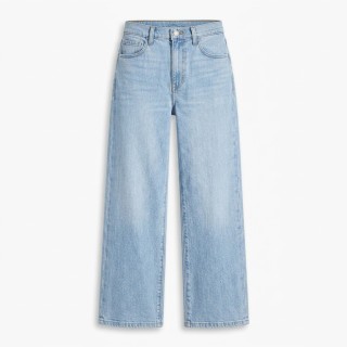 Jeans Wide Leg Mujer Cintura Alta Azul Claro Premium
