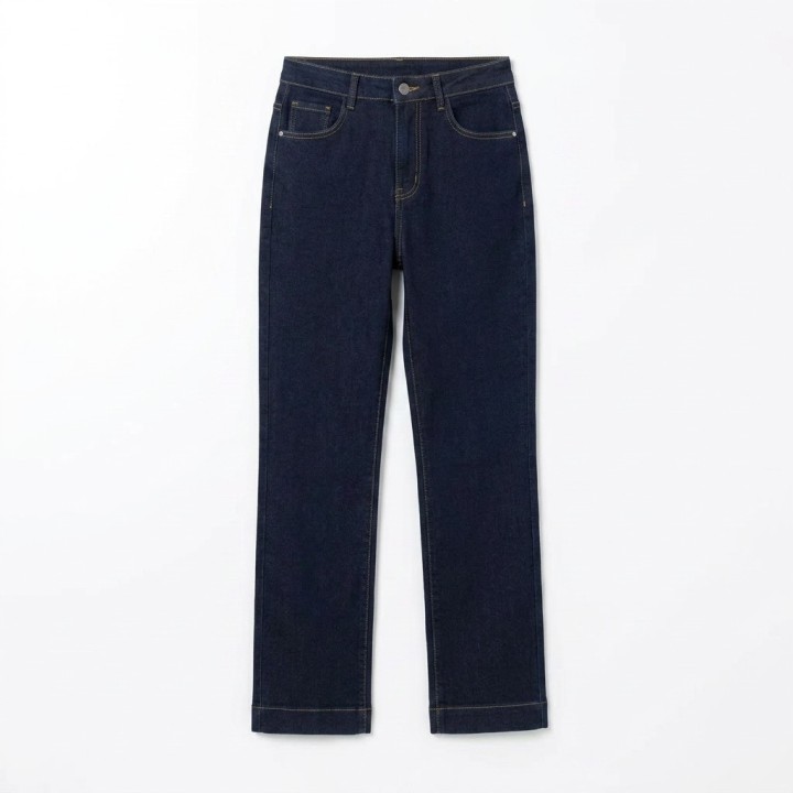 Jeans Wide Leg Mujer Azul Oscuro Premium